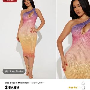 BRAND NEW w/ TAGS Fashion Nova Lisa Sequin Midi Dress!!!